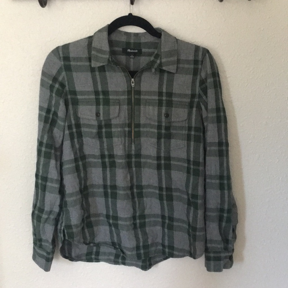 Quarter Zip Flannel Shirt